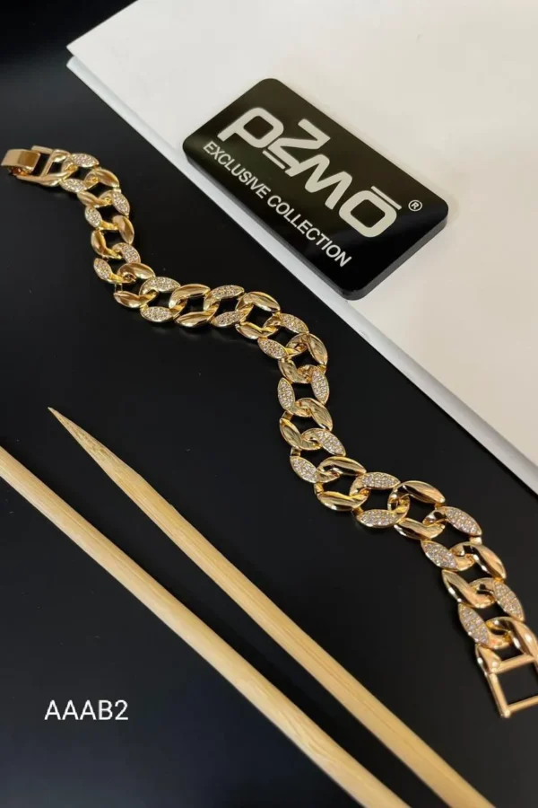 AAAB2 Elegant Gold Plated Bracelet for Men