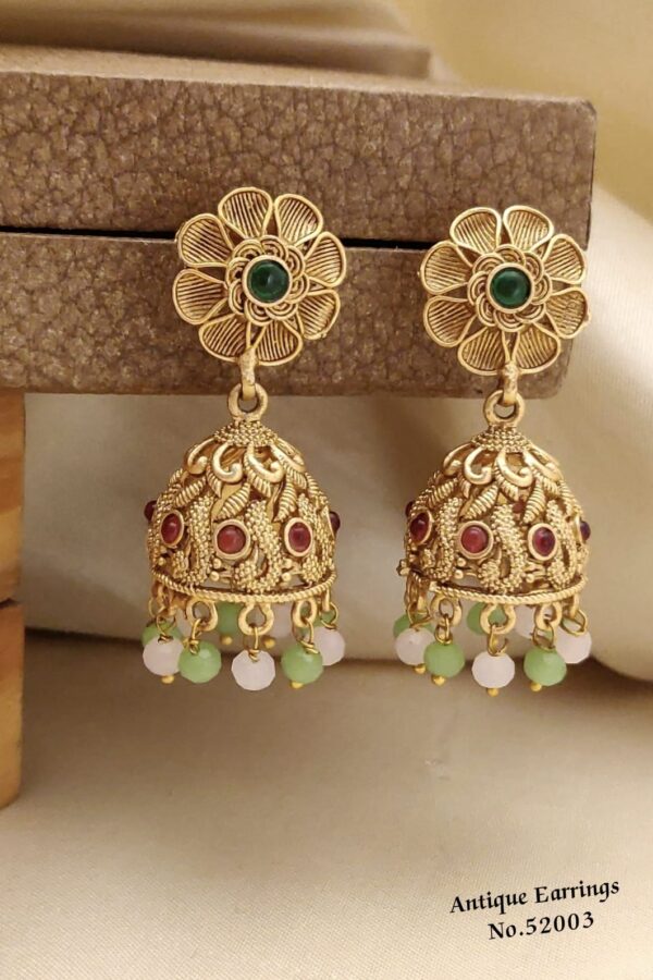 AERS12 Radiant Gold Plated Earrings with Cubic Zirconia