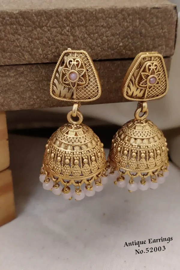 AERS16 Delicate Gold Plated Earrings with Topaz Stones