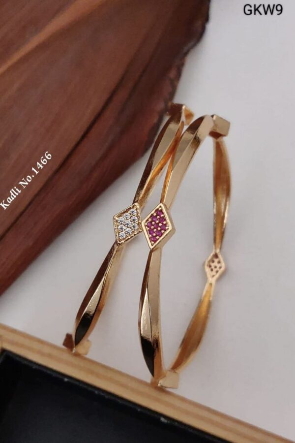 GKW9-Trendy Rose Gold Bangles for Women